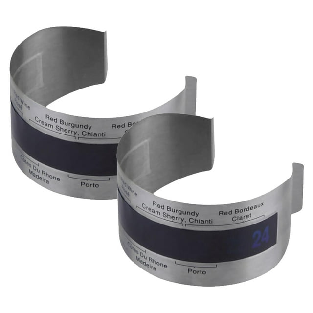 GOOHOCHY 2 termómetros digitales de acero inoxidable para vino, pulseras y botellas de vino, para una medición precisa de la temperatura.