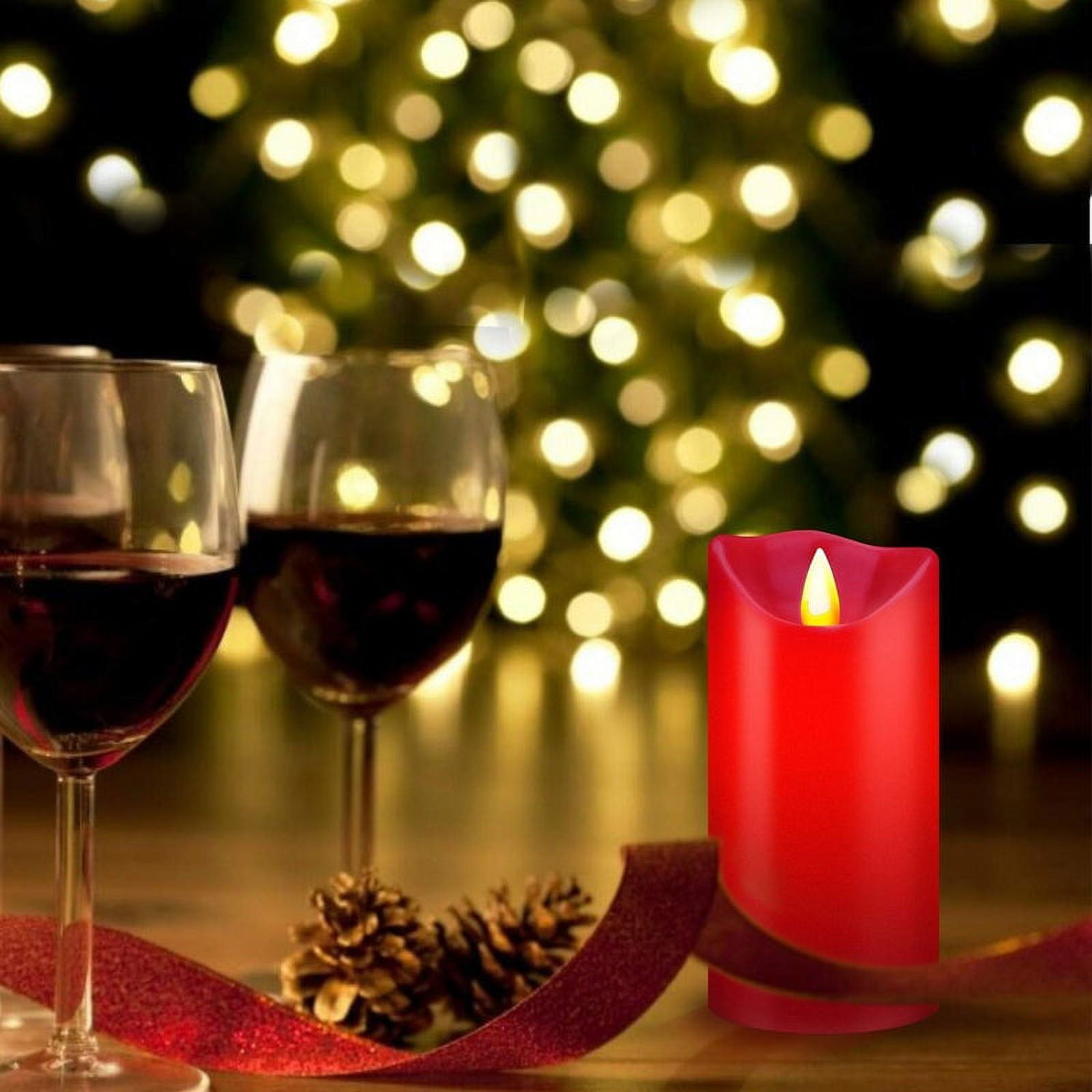 Oshine Flameless Candles Red 5-Pack photo 5