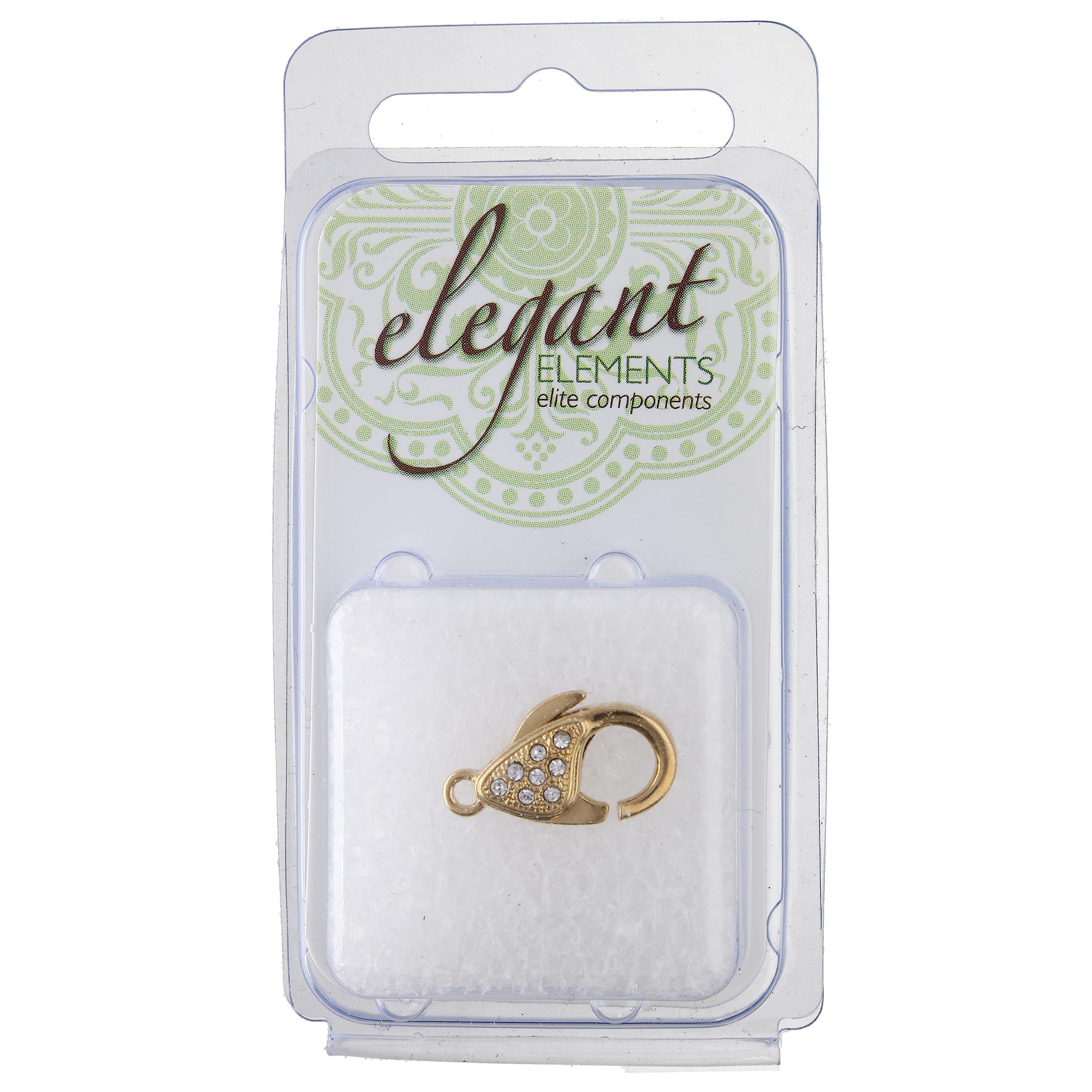 The Beadsmith Lobster Claw Clasp - Gold Color, 20 x 12 mm, for 1 Strand Designs, 1pc
