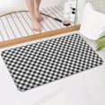thumbnail image 4 of Black White Small Checkered Pattern Bathroom Rugs Mat,Non Slip Microfiber Bathroom Rug,Rubber Backing,Soft Bathroom Mats for Bathroom Floor,Tub and Shower,17x30in(43x75cm), 4 of 5