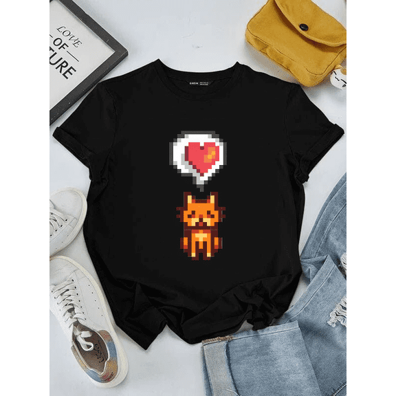 Cozy Gamer Stardew Valley Happy Cat Relaxing Feline Lover Gift Unisex T-Shirt V15759 ,up to size 5XL
