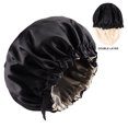 thumbnail image 2 of Silk Bonnet for Sleeping Women, Double Layer Satin Bonnet for Hair Care, Bonnets for Sleeping with Adjustable Elastic for Long, Curly, or Natural Hair Protection, 2 of 3