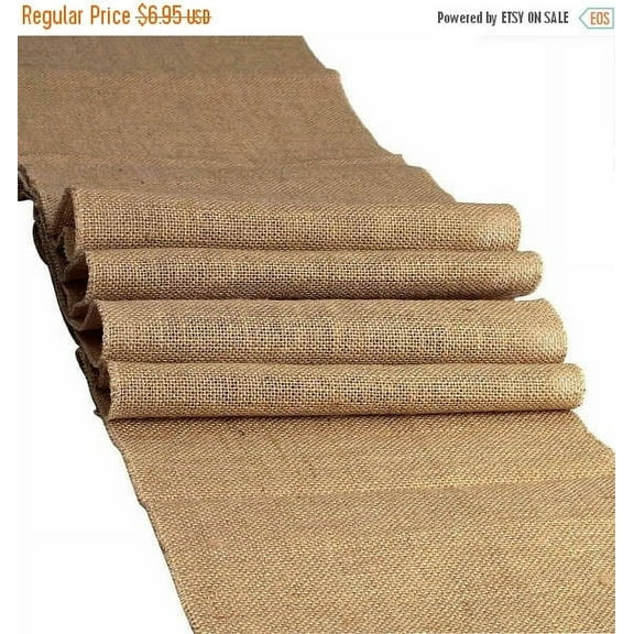 100% Natural Chic Rustic Burlap Jute Table, Aisle Runners 14" x 90" - FREE Ship