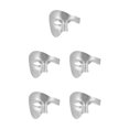 thumbnail image 3 of Wisewang Wide Application Half Face Mask For Various Occasions Half Face Masquerade Masks Made With Plastic silver 5Set, 3 of 6