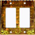 thumbnail image 6 of Metal Light Switch Plate Cover Elegant Golden Brown Letter Frame Damask DAM070, 6 of 13