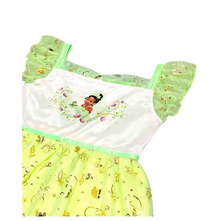 Disney Princess Tiana Girls Nightgown Pajama Green Size 3T