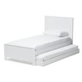 thumbnail image 4 of Baxton Studio Catalina Modern Classic Mission Style Brown-Finished Wood Twin Platform Bed with Trundle, 4 of 7