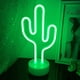 thumbnail image 3 of Luces de cactus LED Letreros de neón Luces con base Luces de noche LED Luces de neón USB Funcionamiento con pilas Luces de noche Decoración para Navidad, cumpleaños, Liv, 3 of 5