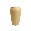Large Matte Vase, Rustic Textured Farmhouse Floor Vase, Table Centerpiece Decor for Living Room Entryway Mantel Khaki