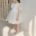 thumbnail image 4 of Toddler Dresses 2024 New Summer Fashion Sleeveless Mesh Princess Korean Style Little Sweet Mesh Clothes White Elegant Kids Outfits 6 Months-12 Months, 4 of 7