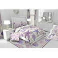 thumbnail image 4 of Starfish Seashell Comforter Set Full,Purple Coastal Animal Bedding Sets,Sea Shell Conch Quilted Duvet,Ocean Sea Life Down Comforter Summer Themed Bedroom Decor with 2 Pillow Cases, 4 of 5