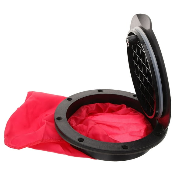 Houderco 1Pack Round Black Nylon Plastic Waterproof Hatch Lid for Kayak Accessories 10.61X7.86X7.86in