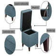 thumbnail image 4 of Homebeez Upholstered Tufted Storage Ottoman Footstool,Storage Cube Seat Foot Rest Stool,Blue, 4 of 8