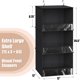 thumbnail image 2 of Organizador de armario colgante Simple Houseware con 3 estantes, negro, 2 of 5