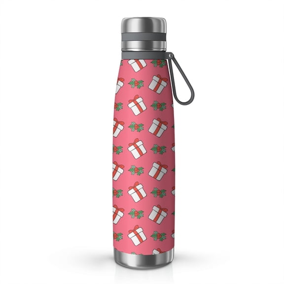 Christmas 29oz Stainless Steel Insulated Thermos with Tea Filter, 360° Printed Travel Bottle, Leakproof BPA-Free Flask with Anti-Slip Base, 304 Inner & 201 Outer, Vacuum Cup