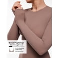 thumbnail image 2 of Remera INLYRIC Inbarely Soft de Manga Larga Marrón y Púrpura Talle S, 2 of 4