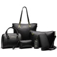 thumbnail image 1 of Set de bolso y bolso 2E-Youth Designer para mujer (negro), 1 of 7