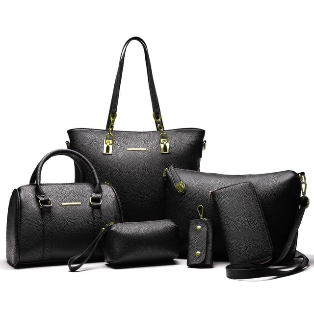 Set de bolso y bolso 2E-Youth Designer para mujer (negro)