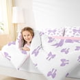 thumbnail image 3 of Erosebridal Purple Bow-tie Girls Bedding Comforter Set 7 Pieces, Princess Cartoon Full Bedding Set, 3 of 7