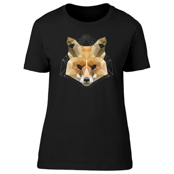 Abstract Geometric Fox Head T-Shirt Women -Image by Shutterstock, Female Medium