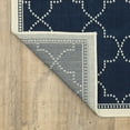 thumbnail image 6 of 2' X 4' Navy Geometric Stain Resistant Indoor Outdoor Area Rug, 6 of 10