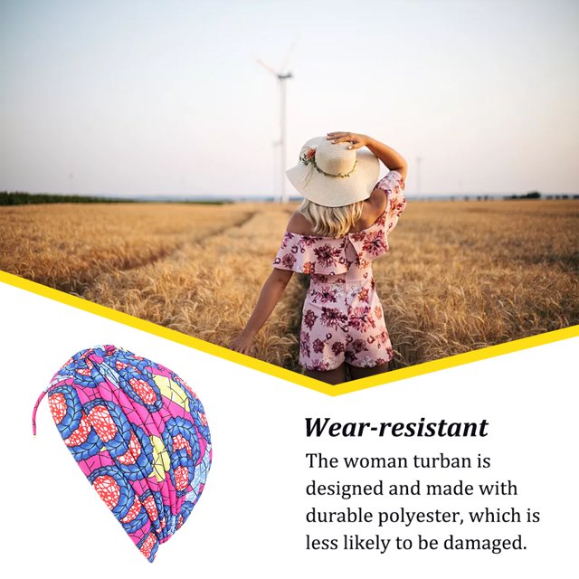 Bonnet Réutilisable en Polyester Pliable Décoratif pour Femmes Intérieur Extérieur Marche Travail Rose Jaune Bleu
