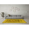 thumbnail image 3 of Ahgly Company Indoor Square Oriental Yellow Traditional Area Rugs, 6' Square, 3 of 4