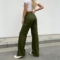 thumbnail image 6 of Lightweight Hiking Pants for Women Quick Dry Elastic High Waist Straight Casual Pants with Zipper Pockets for Safari Camping, 6 of 7