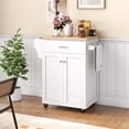 thumbnail image 2 of Gymax Kitchen Island on Wheels Rolling Kitchen Cart w/ Drawer & Storage Cabinet Spice Rack, 2 of 10