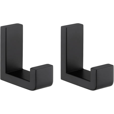 

Towel Hook Matte Black 2 Pack 304 Stainless Steel Bathroom Coat Robe Hook For Wall