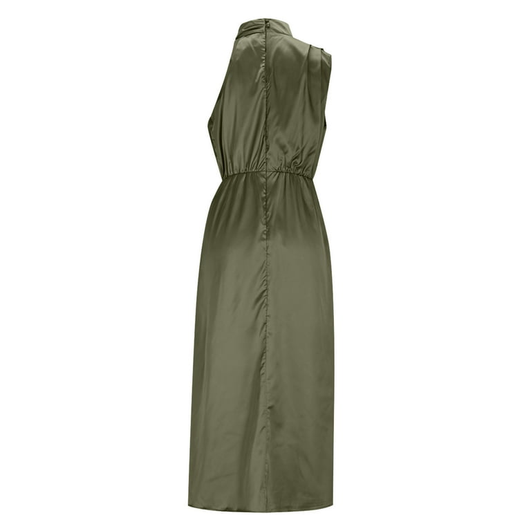 Ovbmpzd Fancy Dresses for Women 2026 Satin Sleeveless Midi Green Wedding Guest Dress Dresses Formal Dresses for Women M, Women's, Size: Medium Ovbmpzd Fancy Dresses for Women 2026 Satin Sleeveless Midi Green Wedding Guest Dress Dresses Formal Dresses for Women M, Women's, Size: Medium