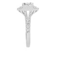 thumbnail image 4 of Unique Moments 1.50 Ct Lab Grown Split Shank Radiant Halo Diamond Engagement Ring 14K White Gold, 4 of 7
