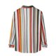thumbnail image 3 of Camisas Para Hombre Manga Larga De AlgodóN Camisa informal de otoño con estampado de rayas para hombre Blusa informal de manga larga con cuello vuelto (Orange, XL), 3 of 7