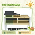 thumbnail image 3 of PawHut Tortoise Habitat with Adjustable Lamp Holder, Storage Shelf, Gray, 3 of 9