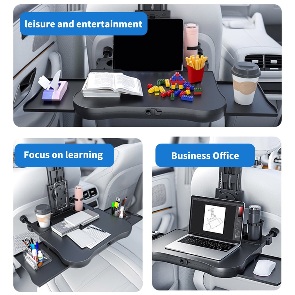 Zeiwohndc Car Seat Organizers Tray Table Not Slip Mat Cup Holders Phone Stand For Kids