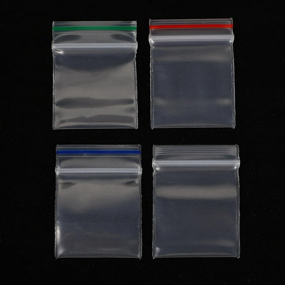 LEORX Resealable Mini Clear Bags Plastic 40Pcs for Small Parts