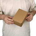 thumbnail image 5 of 6 Packs 6x4x3 Shipping Boxes,Cardboard Boxes for Small Business, Packing and Mailing,Brown, 5 of 7