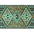 thumbnail image 1 of Ahgly Company Indoor Rectangle Persian Turquoise Blue Traditional Area Rugs, 4' x 6', 1 of 4