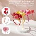 thumbnail image 4 of Januofit  Headband Holder Metal Headband Organizer Hair Hoop Display Stand, Modern Hair Accessories Organizer Storage Hair Ropes Bracelets Bangles College Dorm Room Decor for Women and Girls, Gold, 4 of 7