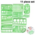 thumbnail image 1 of Plantillas circulares Regla de geometría de medición Plantillas de pintura de dibujo geométrico de plástico Herramientas de dibujo a escala Plantillas de formas Conjunto de dibujo para la es, 1 of 5