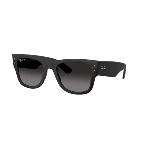 RAY-BAN RB4840S MEGA WAYFARER LITEFORCE Square Shape Sunglasses Matte Sand black Frame | Polarized Grey gradient Lens 52mm