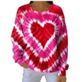 thumbnail image 2 of NuoCaiYun Valentine's Day Sweatshirt Womens Cute Love Heart Grahic Print Lover Gift Long Sleeve Pullover Tops, 2 of 6