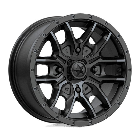 MSA Offroad Wheels Cast Aluminum Rim MA43 14X7 4X137 S-BLK TTCC 10MM, M43-04737
