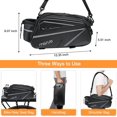 thumbnail image 4 of Mosiso Bike Rack Bag, Waterproof Bike Rear Rack bag Bicycle Trunk Bag, 14L EVA Mountain Bike Rear Seat Bag Bicycle Storage Saddle Shoulder Bag Cycling Luggage Bag with Shoulder Strap, Black, 4 of 7