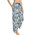thumbnail image 2 of Uemuo Lilies Flowers Pattern Women's Wide Leg Palazzo Lounge Pants with Pockets Light Weight Loose Comfy Casual Pajama Pants-XX-Large, 2 of 9
