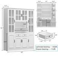 thumbnail image 4 of KULAGAGA 8-Door Bookcase Display Cabinet for Living Room , 78.7" Tall Freestanding Kitchen Pantry with Glass Door, White, 4 of 10