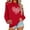 369#Vermilion, variant on Valentine's Day Gifts for Women Heart Design Sweatshirt Cozy Pullover Red S