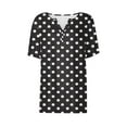thumbnail image 6 of Tee Shirts for Women Womens Summer Clothes, Tops for Women 2025 Polka Dot Short Sleeve V Neck Casual Shirts Trendy Vintage Comfy Outfits, 6 of 6