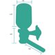thumbnail image 5 of Dispensador de agua para mascotas - Dispensador de agua para jaula, perrera, dispensador de agua para mascotas - Se puede levantar y bajar, 5 of 5