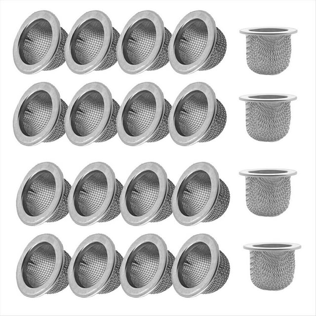 20 Piezas Accesorios de Filtro para Ahumador de Cócteles, Filtro de Doble Pantalla, Recipiente de Filtro de de Acero Inoxidable Lavable
